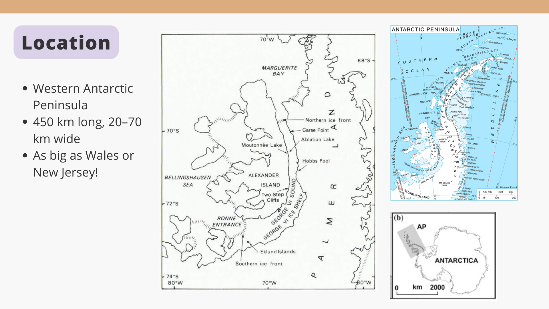 Map of the George VI Ice Shelf in the Antarctic Peninsula